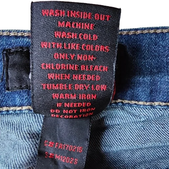 EARL Jeans Skinny Bedazzled Rhinestone Accents Tapered Legs  Whiskers Size 10 - Picture 9 of 10